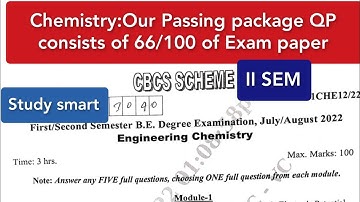 Vtu 2nd sem|Eng Chemistry Question paper|Sept 19th 22|passing package|66 out of 100