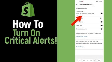 How to Turn On Critical Alerts on Shopify [NEW]