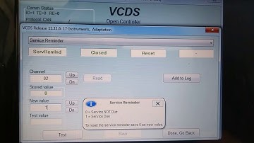 VCDS VAGCOM AUDI A6 SERVICE RESET SERVICE REMINDER OFF