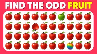 Find the ODD One Out - Fruit Edition 🍎🍍🍓 Easy, Medium, Hard - 60 Ultimate Levels | Quiz Dino