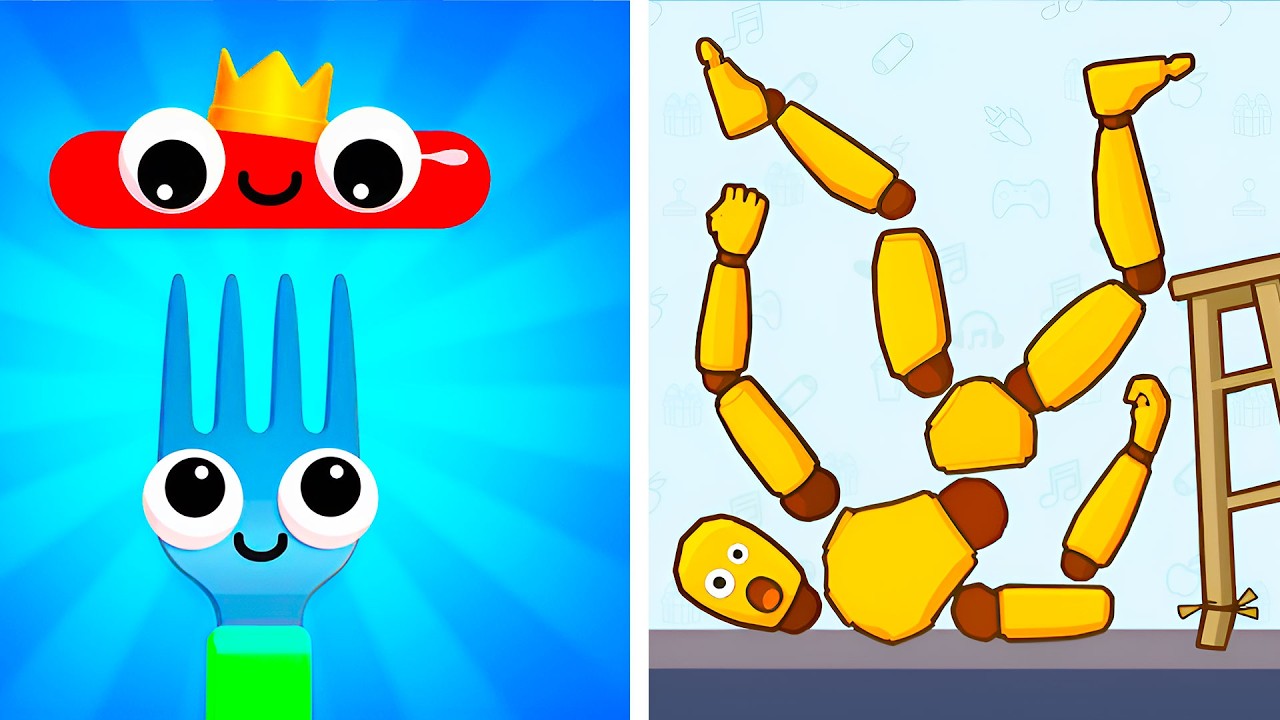 Fork N Sausage VS Kick & Break 🌭👊 All Levels Max Update Walkthrough Mobile NEW Gameplay H5RA