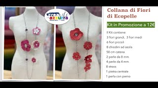 Collana con i Fiori di Ecopelle - LIVE