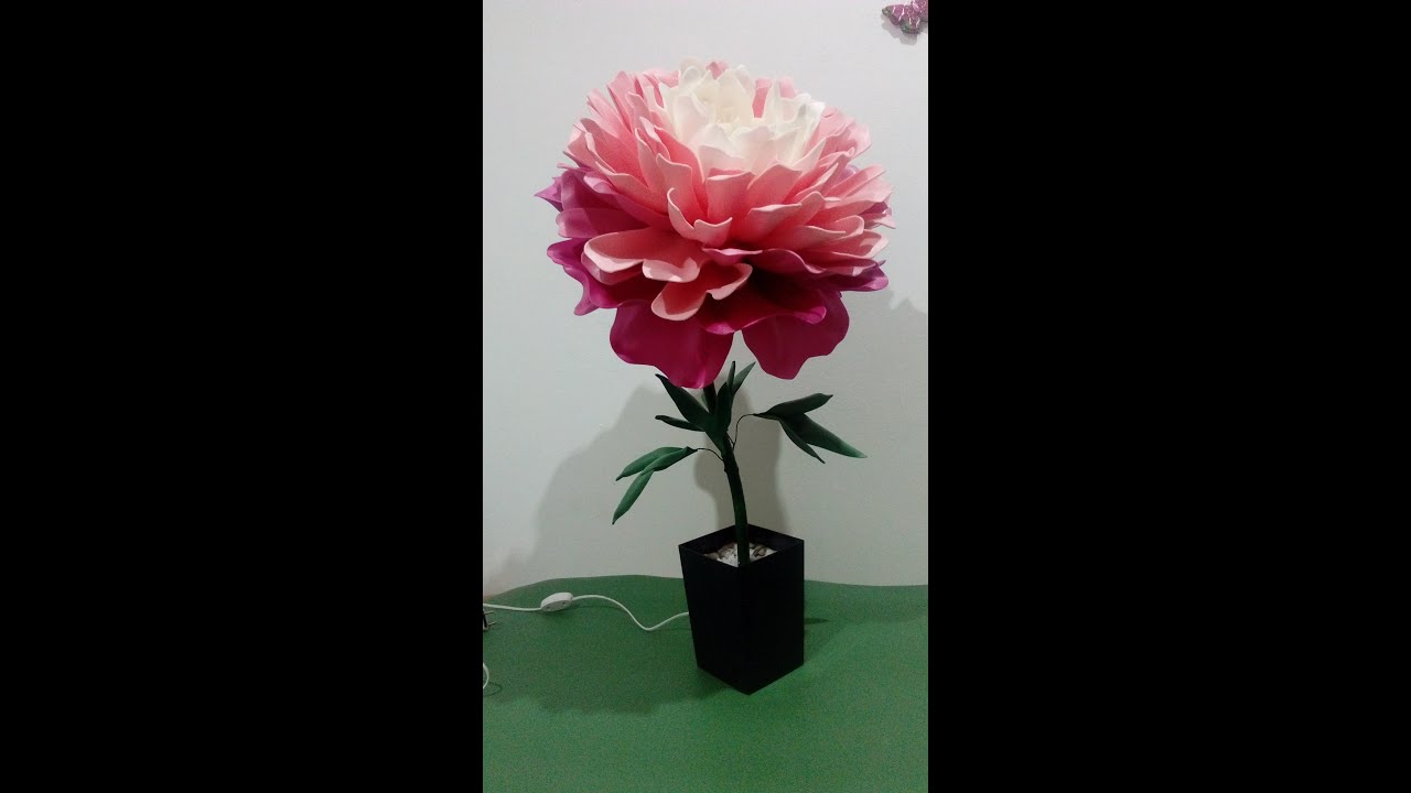 Мастер класс Пион-светильник настольный.