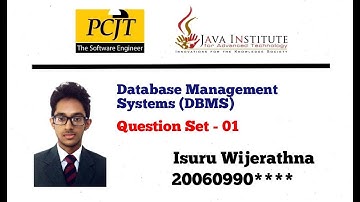 Database Management Systems (DBMS) | Question Set - 01 | Java Institute for Advanced Technology