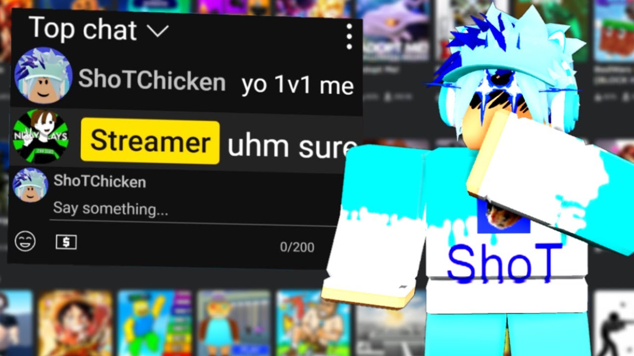 1v1ing Roblox Streamers While They Are Live YouTube
