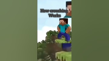 How crouching works in Minecraft🤡 | just for entertainment purpose 😂 | #minecraft