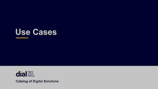 Catalog of Digital Solutions Tutorial: Use Cases