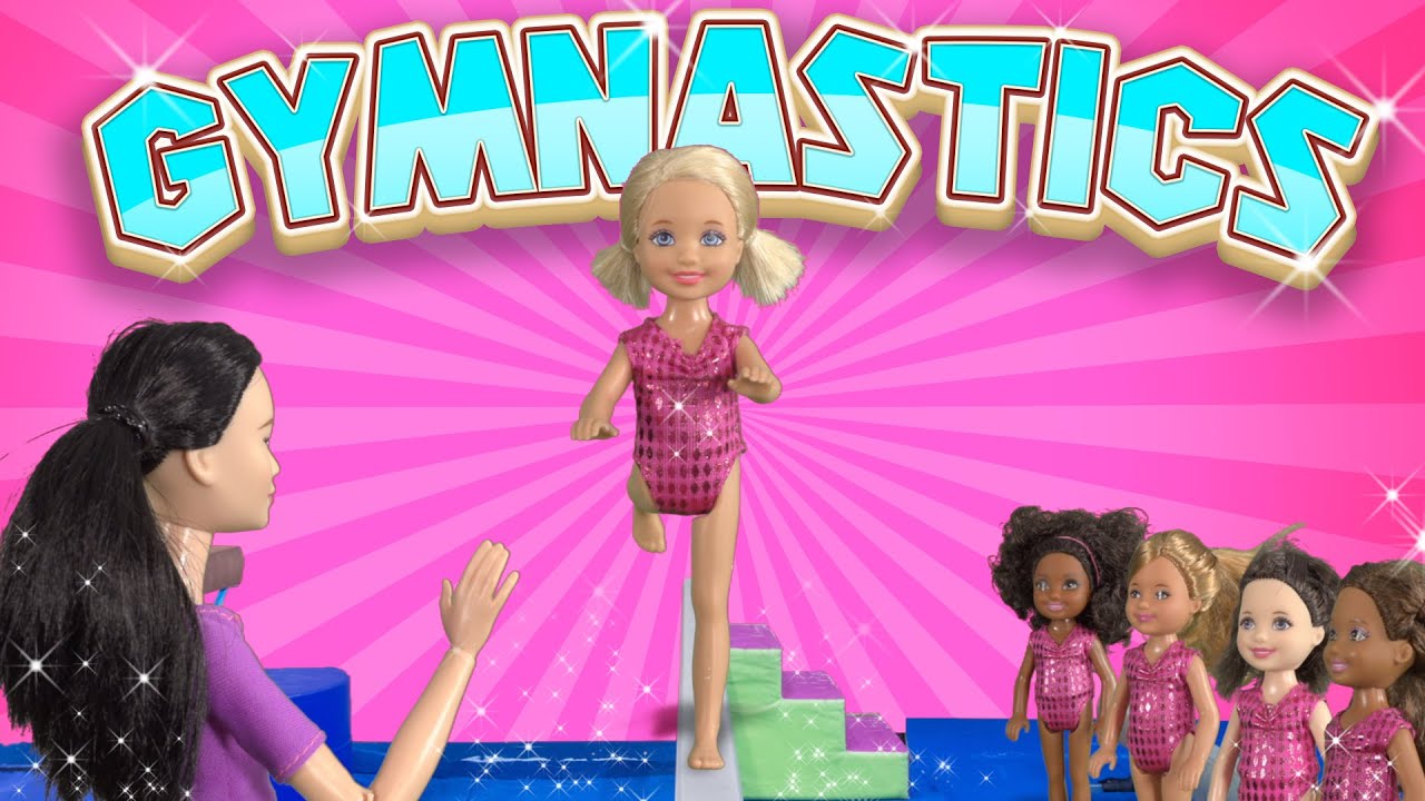 Barbie Dolls Gymnastics Competition Routine - Skipper Saves the