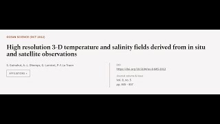 High resolution 3-D temperature and salinity fields derived from in situ and satellit... | RTCL.TV