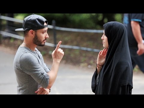MUSLIM WOMAN SLAPPED IN PUBLIC EXPERIMENT