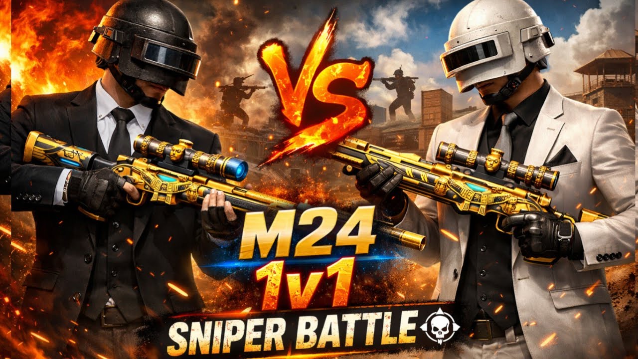 1v1 M24 craziest Challenge with Bro❗🤯   ||