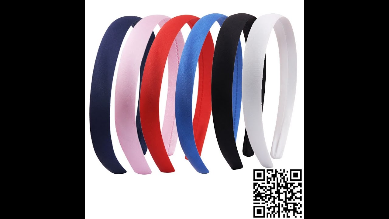 33pcs 1.5cm 2cm satin headbands girl hair hoop headwear hairband women covered plastic abs