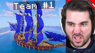 Can 100 Minecraft Players Build A MEGA BOAT Before They Die? screenshot 5