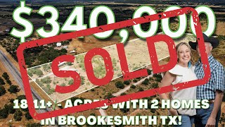 Sold 340,000 18- Acres With 2 Homes In Brookesmithbrownwood Tx
