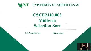Midterm Review: Selection Sort