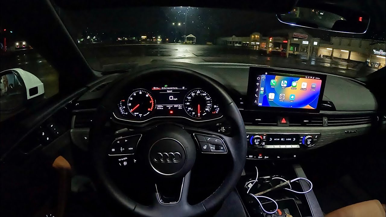 Audi A5 Sportback 2023 года — ночная поездка от первого лица