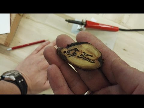 How to make wooden keychain with your text burnt into it