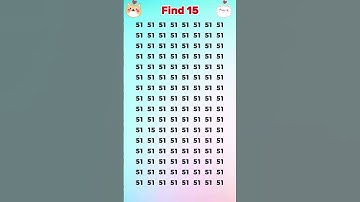 Find 15 - People with eagle eyes can spot in 5 secs #trending #mathsyoutubeshorts