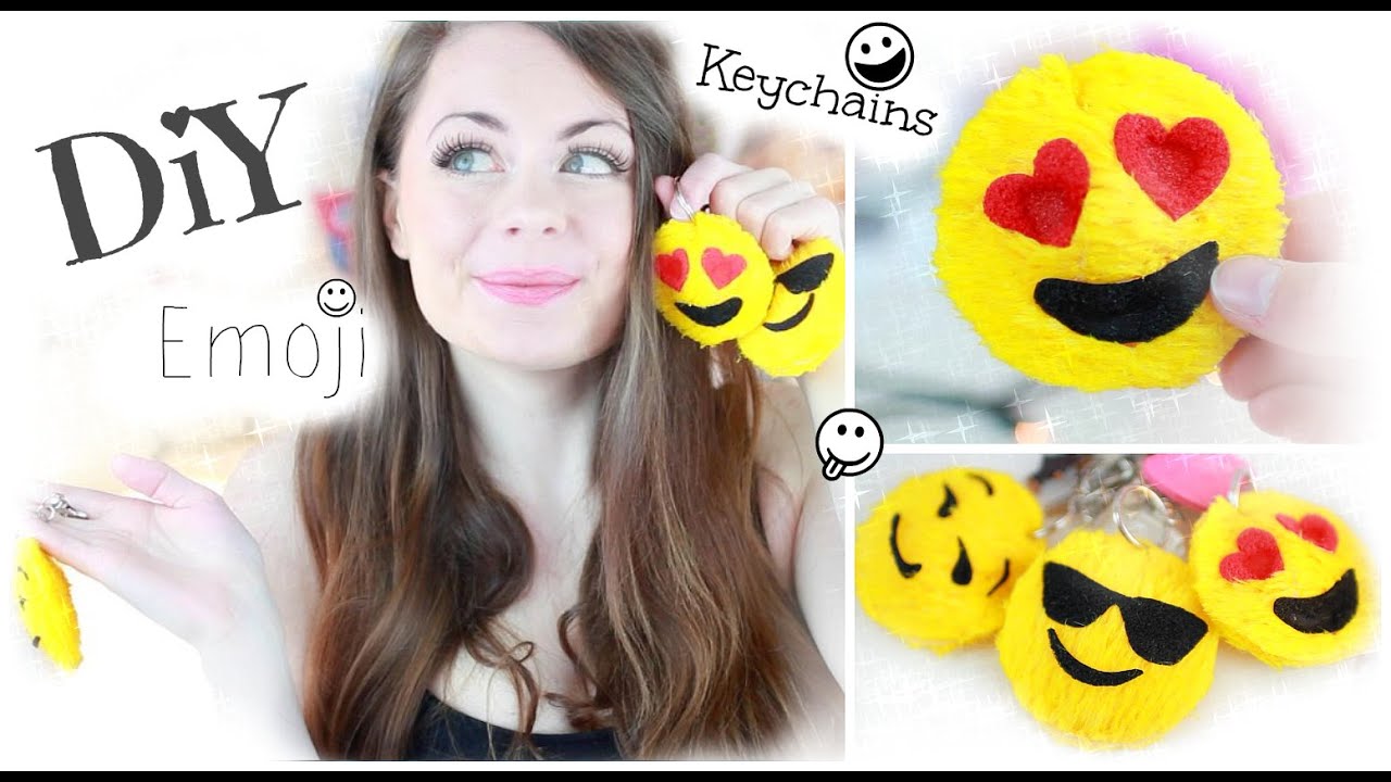 DIY Emoji Mini Pillow Plush Keychains | Sue Rose ♡ - YouTube