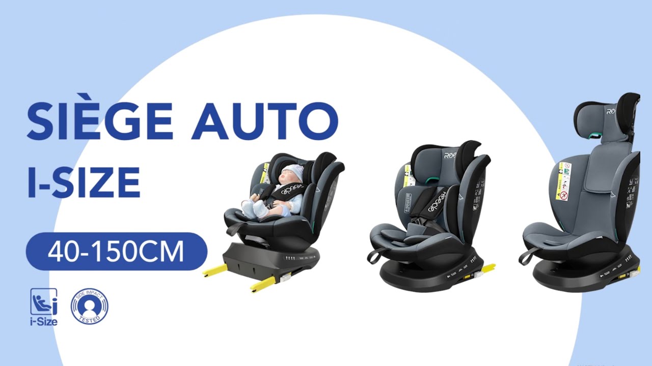 Reecle ZA10 - i-Size Siège Auto Installation 40-150 cm - YouTube