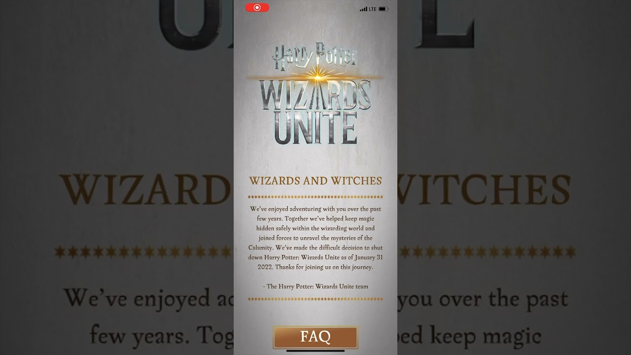 Harry Potter wizard unite bye message