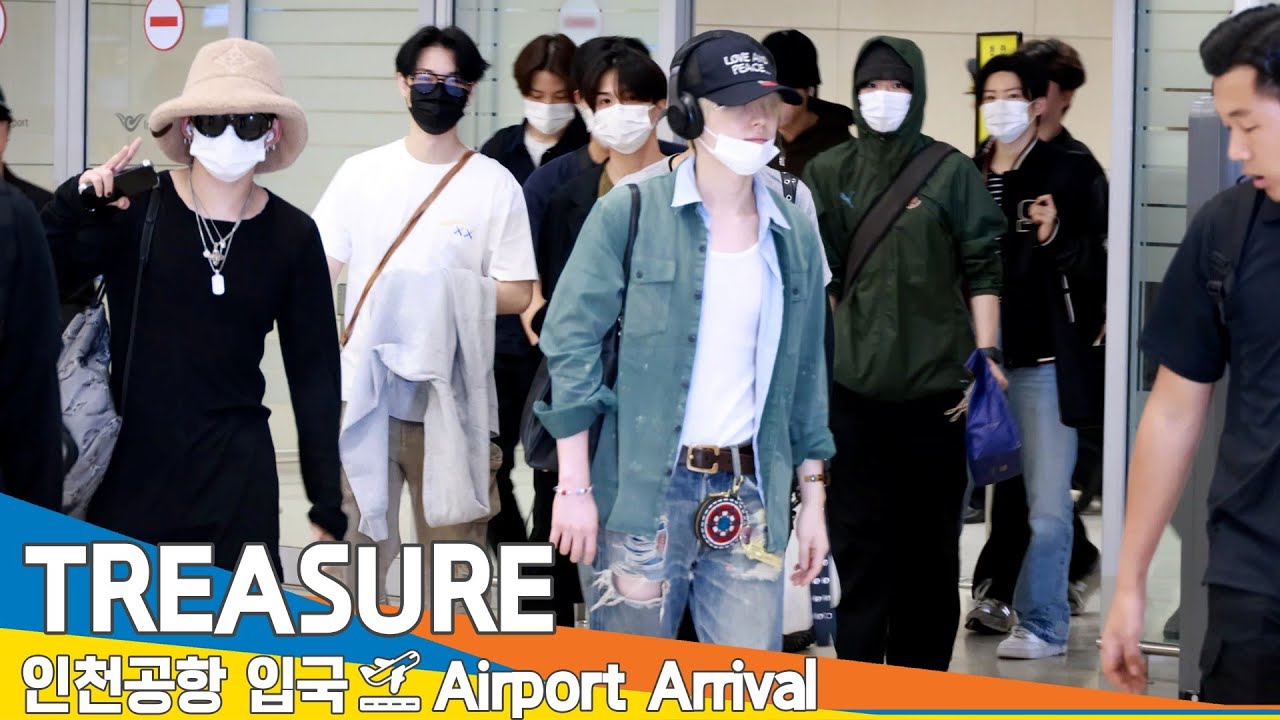 [4K] 트레저, 밤낮 가리지 않는 멋짐(입국)✈️'TREASURE' Airport Arrival 2024.10.7 Newsen