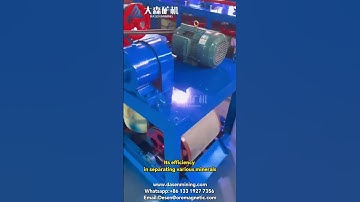 Maximizing Mineral Purity: Three-Disc Magnetic Separator for Ilmenite, Tungsten, and More!