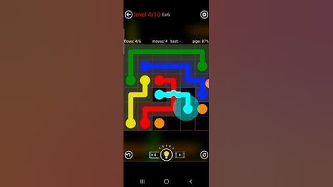 How to solve flow free bridge (6x6 day 109 level 4)