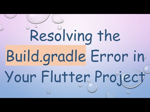 Resolving the Build.gradle Error in Your Flutter Project