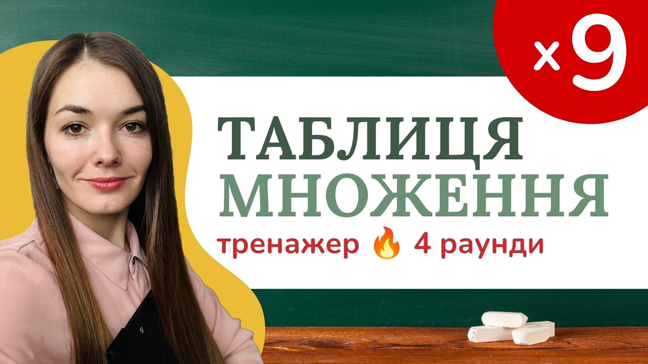 Тренажер таблиці множення на 9