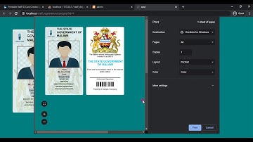 Printable Staff ID Card Creator System using PHP/MySQLi Demo