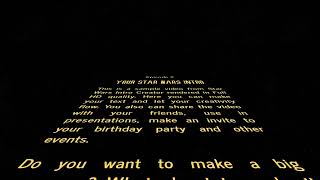 Star Wars Intro Creator - Custom Opening Example Video