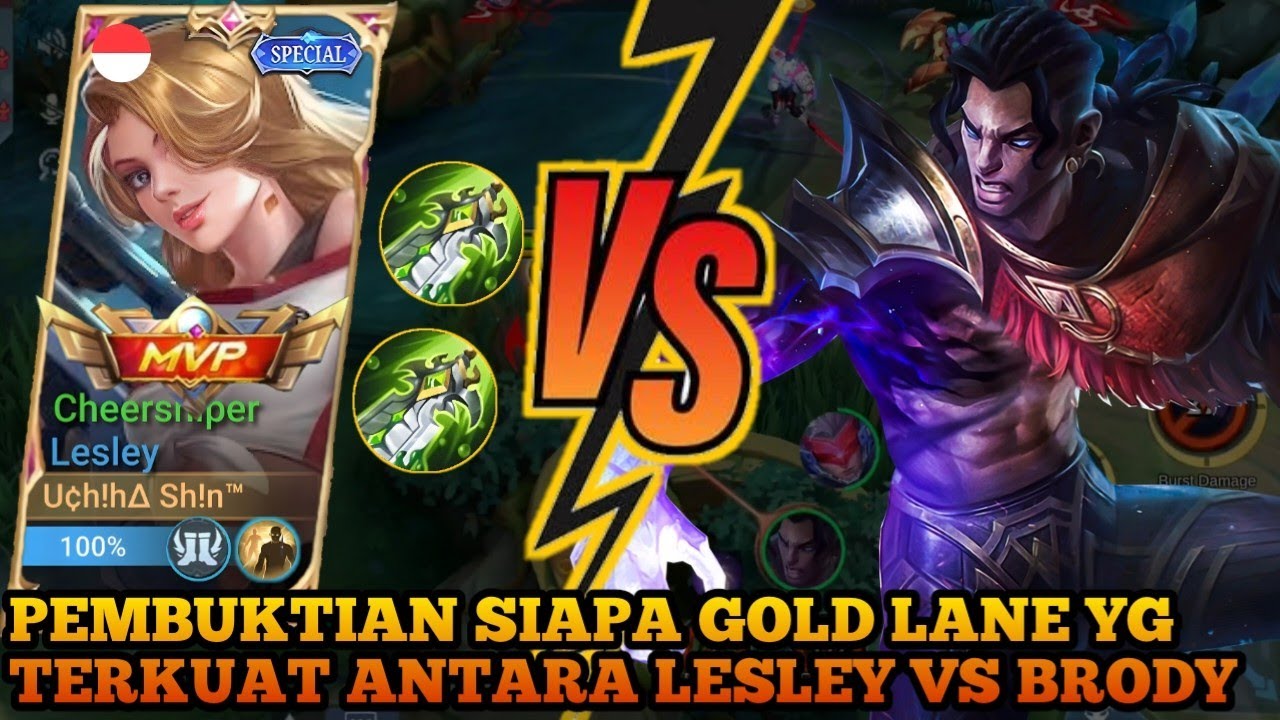 Lessy Battle LESLEY VS BRODY‼️BRODY TIDAK BISA BERKUTIK DI HADAPAN LESTY||BEST BUILD ...