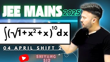 JEE MAIN PYQ 2025 ( 4 April- shift 2   )  || Integration  PYQ 2025 || IIT JEE Class12 MATHS #JEE2025