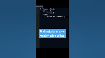 Factorial of given number using Python 🐍 #shorts #coding #python #programming