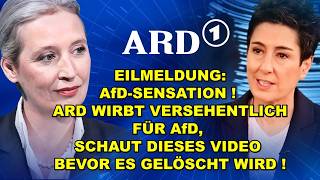 EIL: AfD-SENSATION! ARD WIRBT FÜR AfD!
