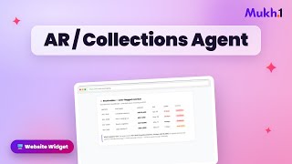 AR / Collections Agent on Website Chat Widget | AI Agent Demo (Mukh.1)