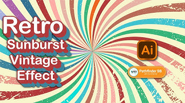 Create a retro sunburst in illustrator with Vintage Effect