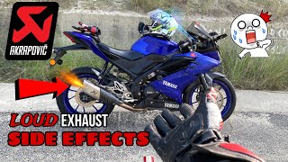 Loud Exhaust Ke Nuksaan 🤯 | Must Watch ✅ | R15 V3 With AKRAPOVIC R1M Exhaust Disadvantages