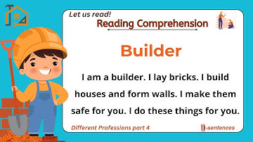 GRADE 1-3 Reading Comprehension Practice I PART 4 Different Professions I  with Teacher Jake