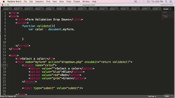 Validating Select Menus