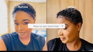 How to curl short hair|How to style short hair| easy way to style short hair #roadto1k