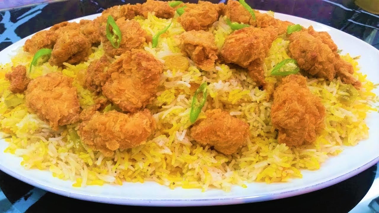 Arabian Rice Recipe I Kfc Chicken Rice I Arabian Rice With Popcorn