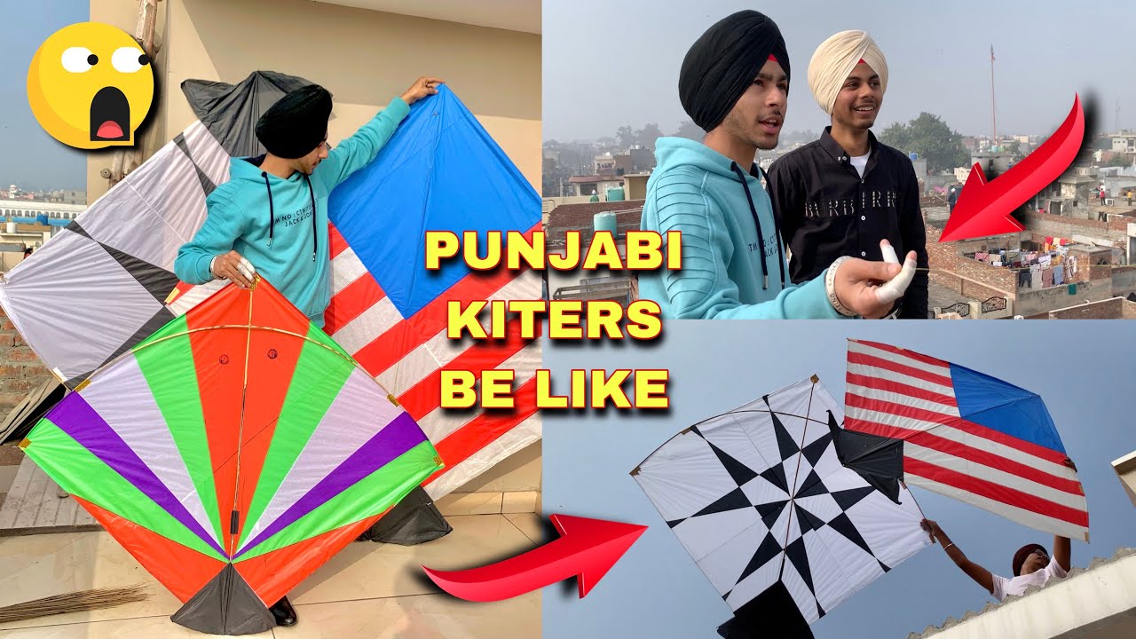 Punjabi On Lohri😍 Punjabi Kiters Be Like🪁🔥 Biggest 8 Feet Kites😱🔥