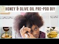 HONEY AND OLIVE OIL DIY PRE- POO TREATMENT | Restore your natural hair health