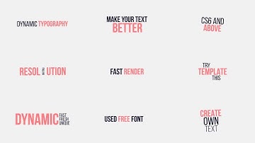 Dynamic Typography After Effects Templates