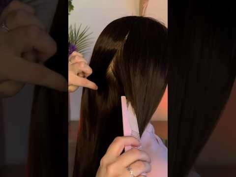 ASMR Parting the Hair with Whispering