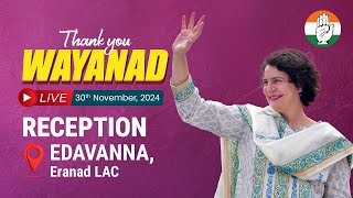 LIVE: Smt Priyanka Gandhi addresses the public in Edavanna, Kerala.