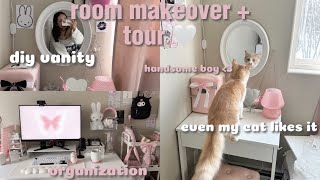 ˚ ༘♡ ⋆｡˚ room makeover/organization + tour | 🎐 new vanity, rearranging ⋆ ˚｡⋆୨୧˚