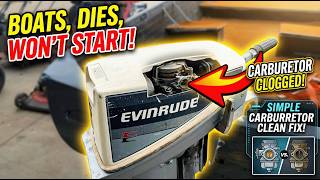 Cleaning Carburetor on 15 HP Evinrude Boat Engine